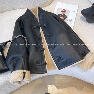 Black Reversible Shearling Lined Jacket XS